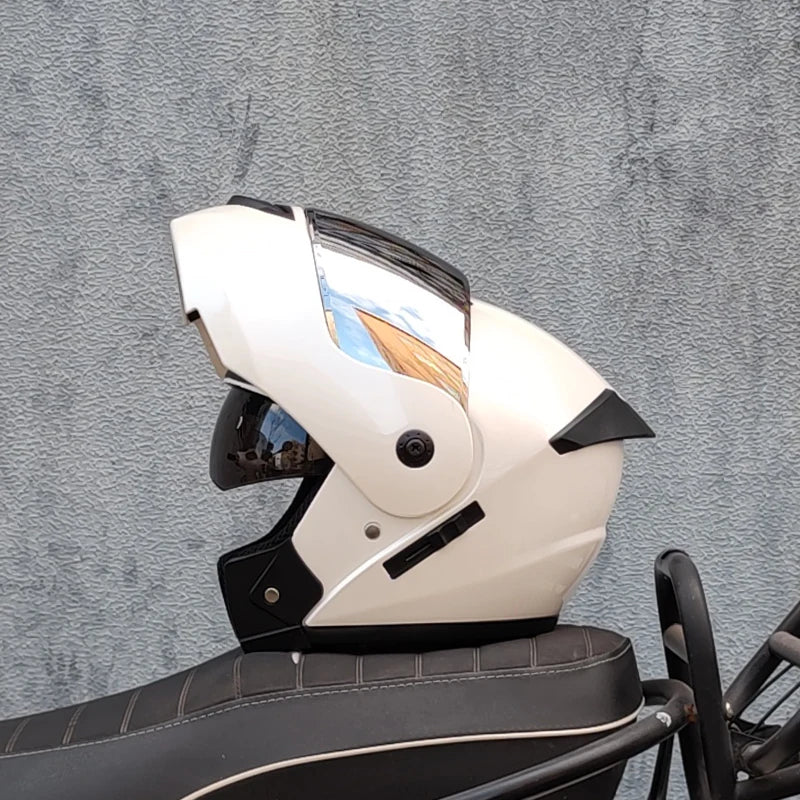 Adult dual lens flip helmet off-road racing modular Cascos Para Moto men's and women's fashionable full face motorcycle helmet