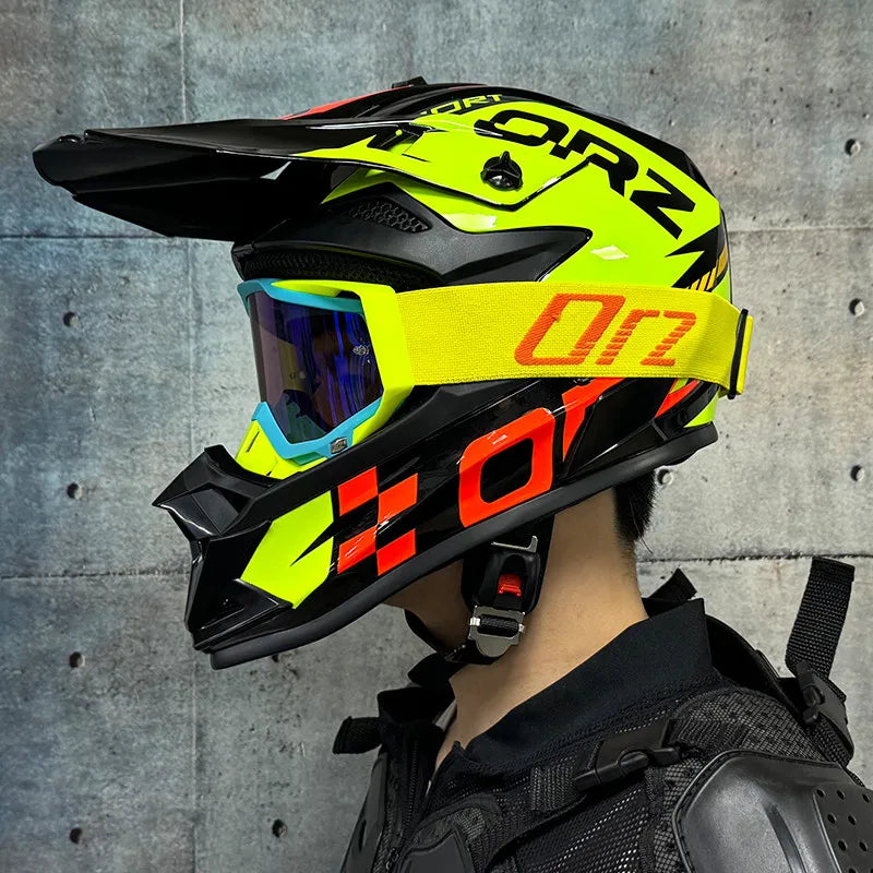 ORZ-F16 adult off-road motorcycle helmet DH bicycle downhill cross helmet capacity de moto DOT approved for both men and women
