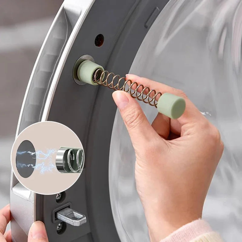 Door Bracket Strong Magnetic Washing Machine Door Bracket Magnet Spring  spring support Washing machine door lock home gadgets
