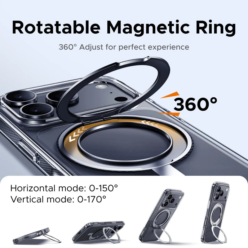 UGREEN for iPhone 18 17 Pro Max 360° Magnetic Stand Case Magnet Cases for iPhone 18pro for Magsafe Rotatable Kickstand Case 2026