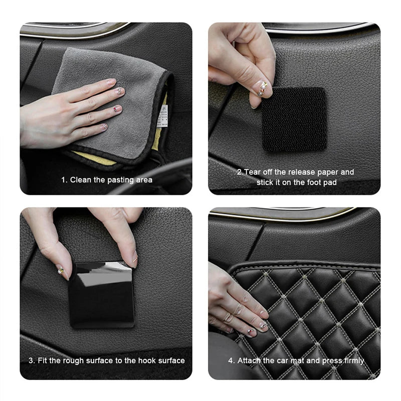 SEAMETAL Double Faced Car Carpet Fixing Stickers High Adhesive Auto Carpet Fixed Patches Home Floor Foot Mats Anti Skid Tapes