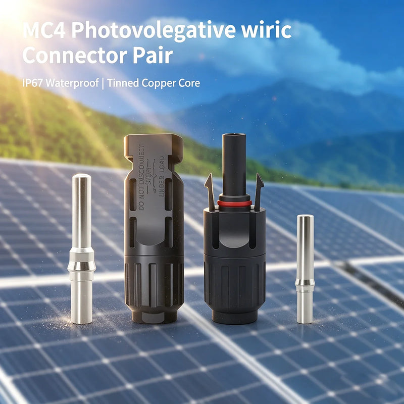 TOMZN 2 Sets of PV Solar Connectors 1000V/1500V 32A45A Panel Branch for Photovoltaic WireBoard Terminal Box Inverter IP67 10-Lot