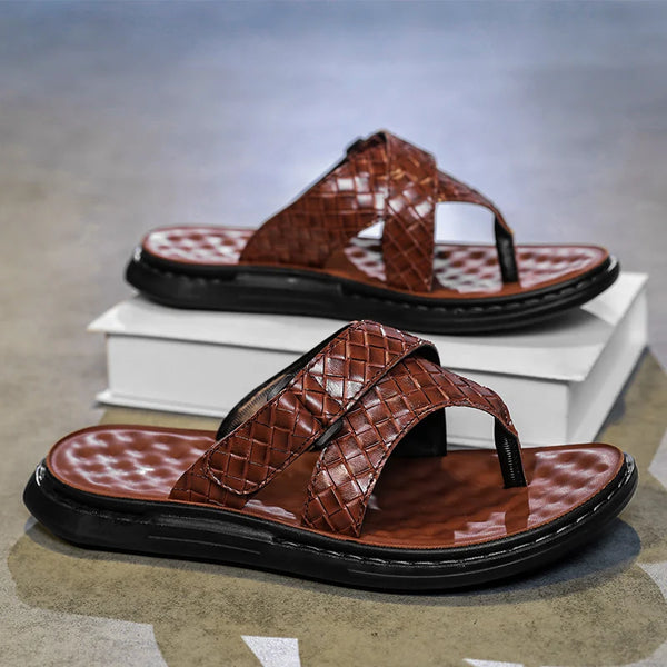 Flip-flops summer new Quick dry fashion soft-sole anti-slip comfort breathable lightweight outdoor men's casual walking slippers