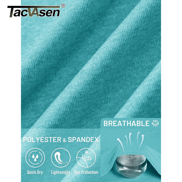 TACVASEN UPF 50+ Sun Protection Hoodie Shirts Men's Long Sleeve T-shirts Lightweight Quick Dry Pullovers Swim Fishing Tee Tops