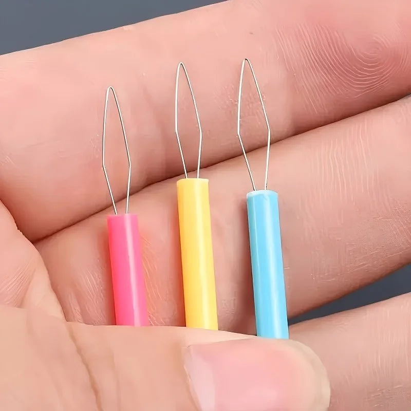 5pcs Colorful Threaders - Cylindrical Threading Tool Set, DIY Sewing Accessories, Easy Needle Threader, Beading Aid for Seniors.