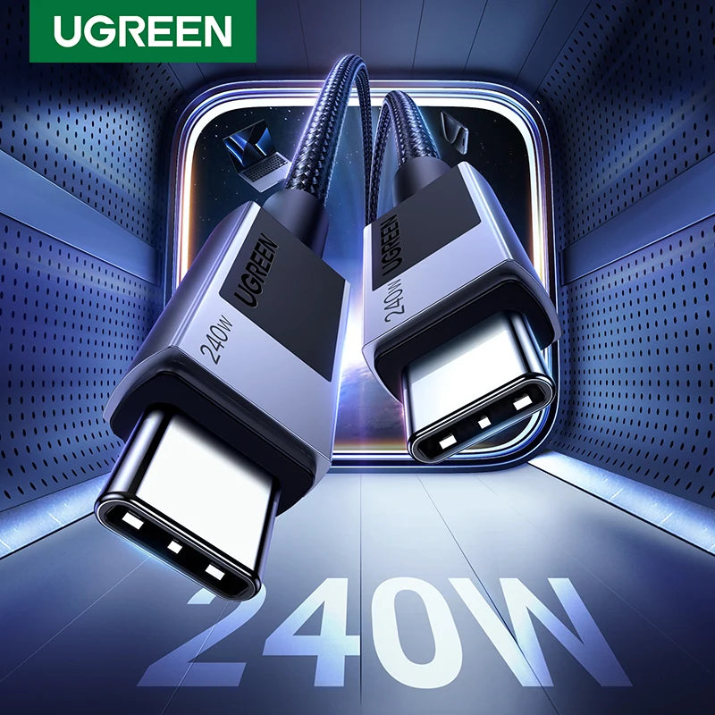 [2 Pack] UGREEN PD3.1 240W USB C to USB C Cable Fast Charging for Laptop MacBook HP Dell Lenovo iPhone 17 Samsung iPad PD Cable