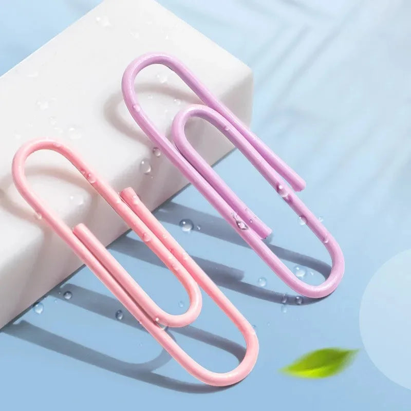 160 Pcs Colorful Paper Clips Large Stainless Steel Bookmark Office Supplies Paper Clip Organizer Stationery for File Management