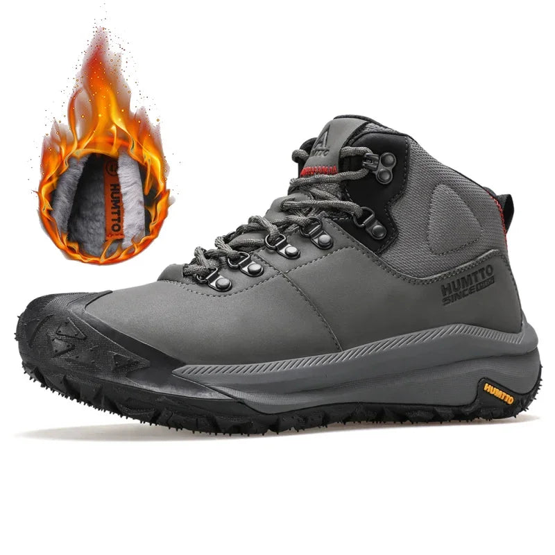 HUMTTO Keep Warm Hiking Shoes for Men Non-slip Trekking Boots Breathable Outdoor Men's Sports Shoes Winter Designer Sneakers Man