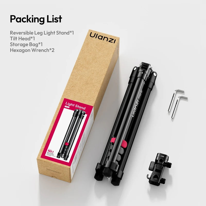 ជើងទម្រភ្លើង Ulanzi TT43 II 2.1M 2 in 1 ជាមួយជើងទម្រជើងទម្រសម្រាប់កាមេរ៉ា DSLR វីដេអូ ទម្ងន់អតិបរមា 4KG