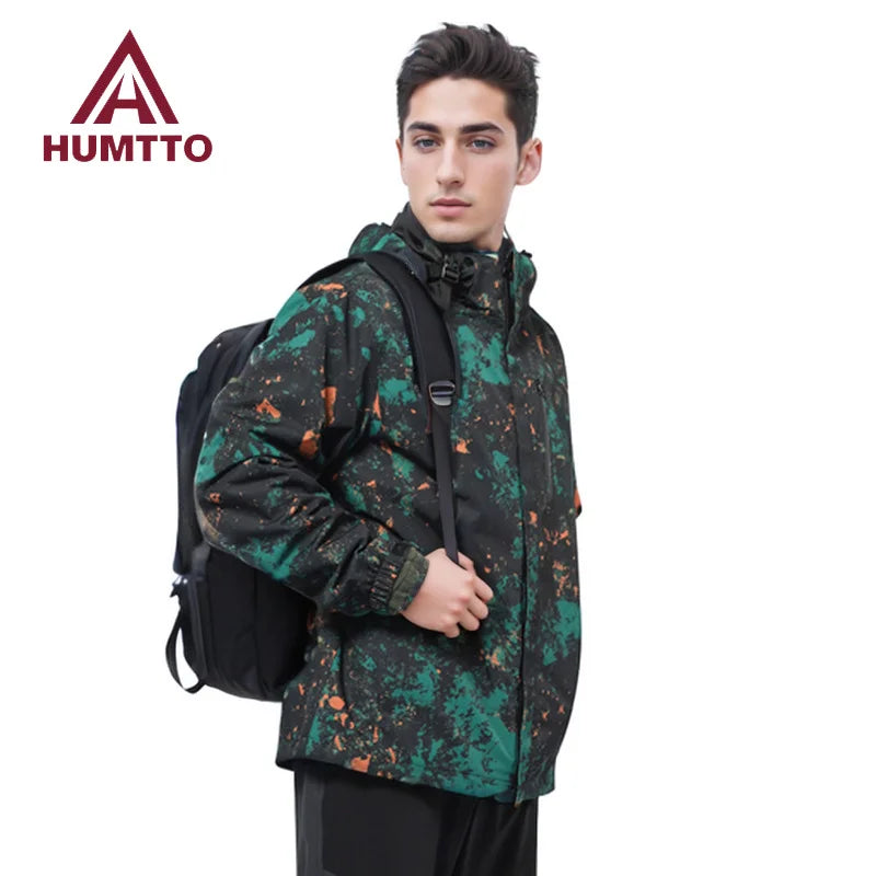 HUMTTO Waterproof Men's Jacket Autumn Winter Keep Warm Camping Hiking Jackets Sports Hunting Jackets Outdoor Windbreaker Coats