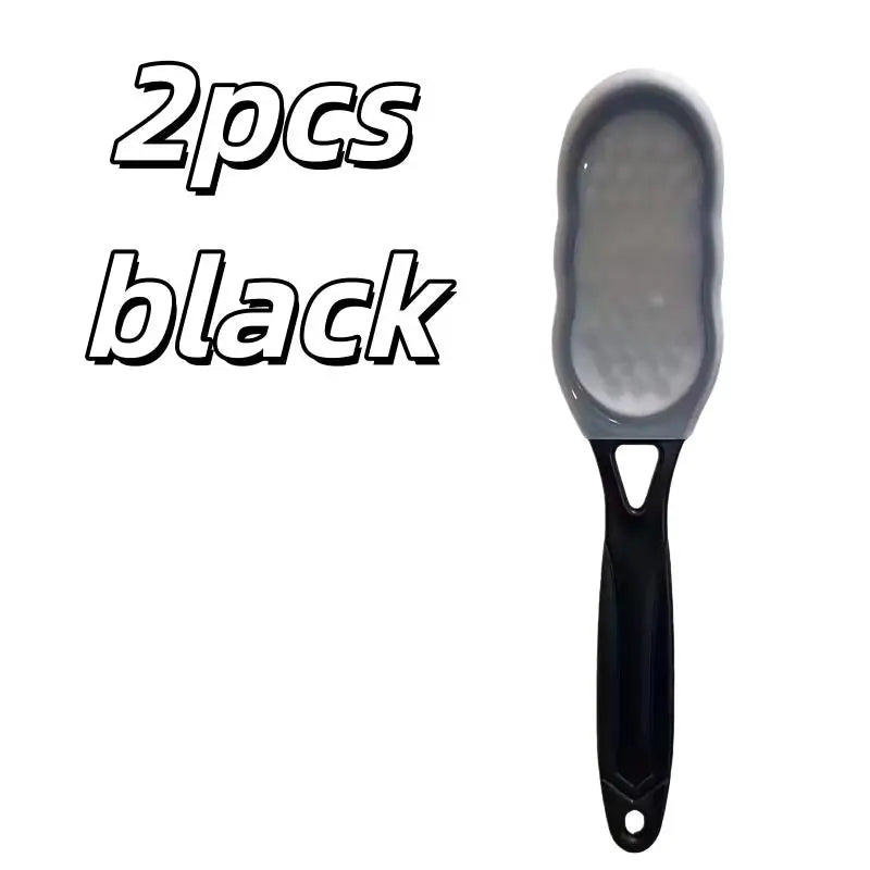 2PCS Stainless Steel Foot File – Splash-Proof, Ergonomic Handle, Coarse/Fine Grit for Home Spa & Gift