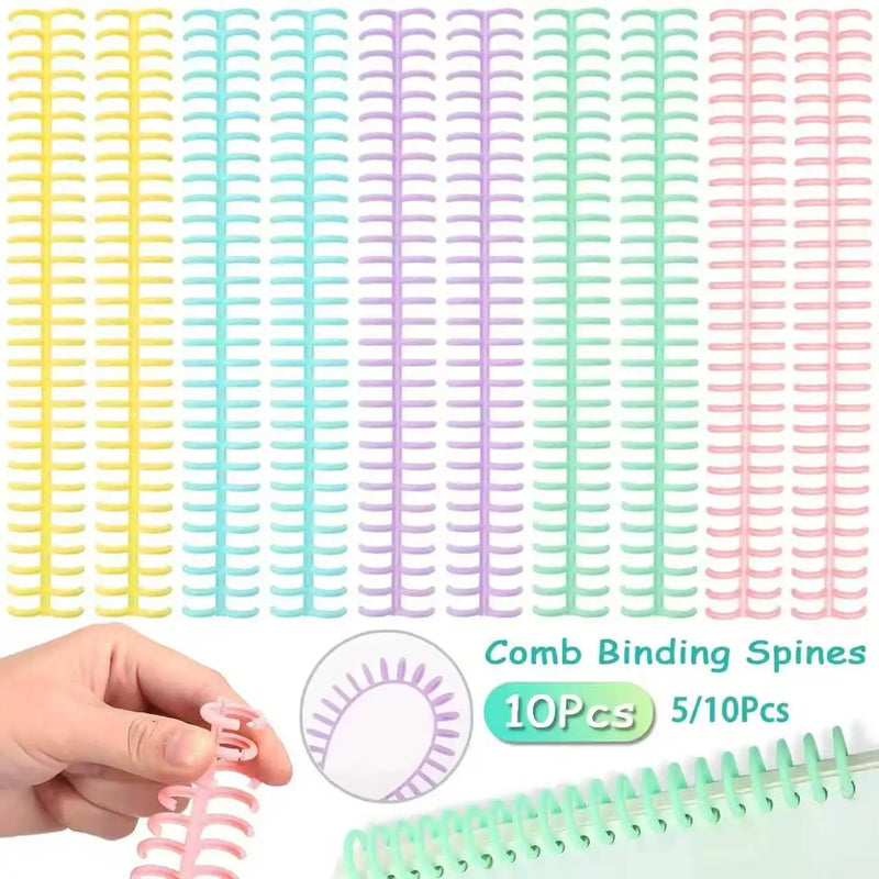 5-10 Pieces Plastic Binding Spines 30-Ring Binder Spines for Professional Documents Spiral Binding Spines for Binding Machines