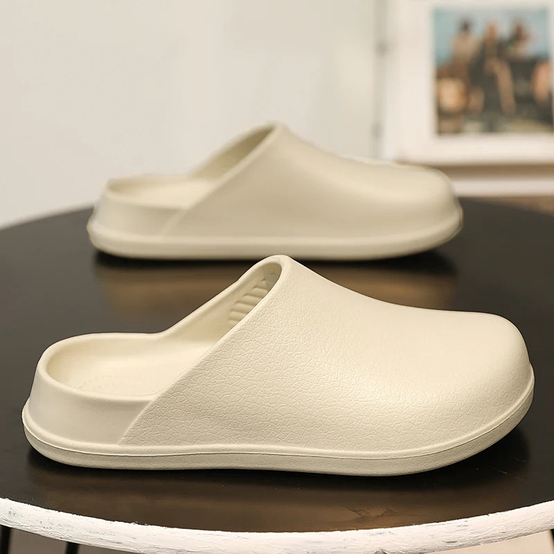Couple's Baotou Slippers Waterproof Anti slip Oil proof Chef Shoes Summer new Men's and Women's Soft Sole comfort Casual Sandals