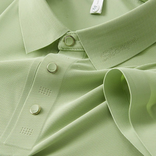 Men's Antibacterial Cooling Polo Shirt - UPF 50+ Sun Protection, Moisture Wicking & Odor Resistant, Quick-Dry Sport Top