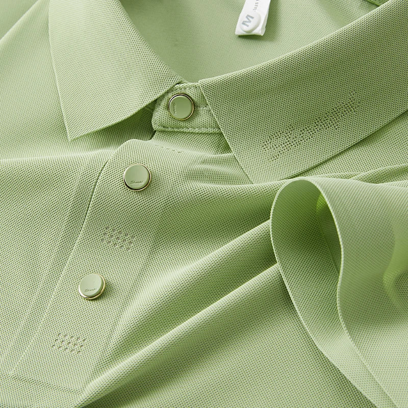 Men's Antibacterial Cooling Polo Shirt - UPF 50+ Sun Protection, Moisture Wicking & Odor Resistant, Quick-Dry Sport Top