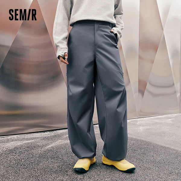 ខោបុរស Semir សម្រាប់ពាក់ក្រៅផ្ទះ ការពារការប្រើប្រាស់ ត្រង់សម្រាប់ទាហានឆ័ត្រយោង ផ្នត់ជង្គង់ ខោរដូវស្លឹកឈើជ្រុះធម្មតា ស្លៀកប្រចាំថ្ងៃ 2026