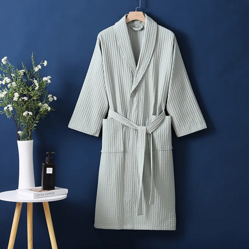 Long Sleeve Women's Pajamas Robe 100% Cotton Wedding Dress Autumn Winter Casual Women's Bathrobe Home Wear Shower Night Kimono