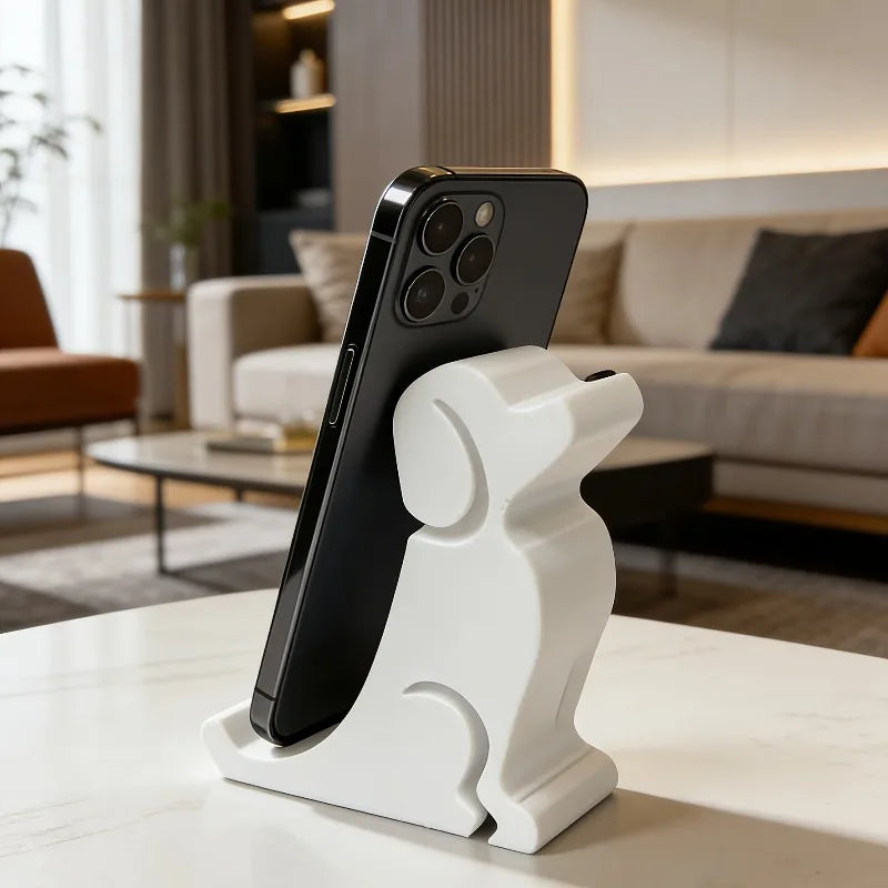 1pc 3D Cute Dog Phone Holder | PLA Material, Ideal for Office Desk, Bedroom, Living Room. phone holder,Two colors to choose from