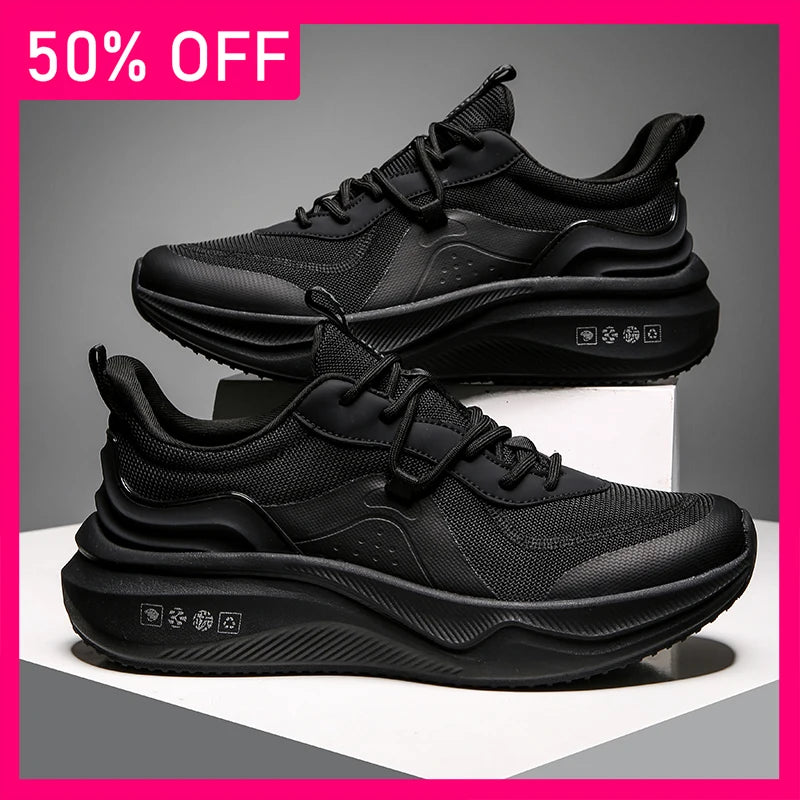 Mens Running Shoes 2026 New Breathe Cushioning Soft Bottom Anti Slip Round Outdoor Fitness Training Sneakers for Men