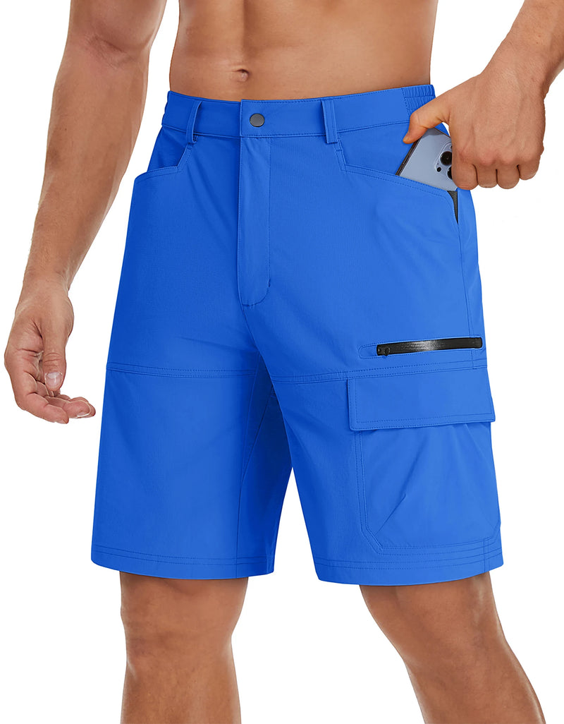 TACVASEN Summer Quick Drying Nylon Work Shorts Mens Casual Hiking Cargo Shorts Lightweight Outdoor Fishing Short Pants
