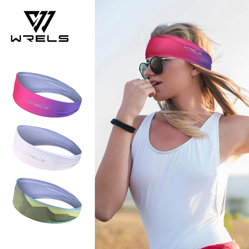 WRELS Sports Headband Elastic Sweatband for Men Women Yoga Headbands Sweat-absorption non-slip Running Fitness Sweatband