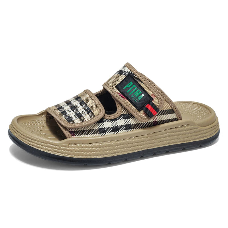 Men's soft insole Slides Comfort Casual Slippers Summer new breathable lightweight Non-slip Slip on walking Daily wear slippers