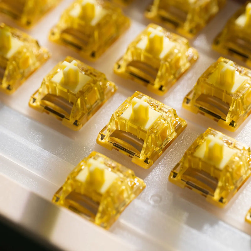 Akko V5 Pro Cream Yellow Switch 5Pin 50gf Thocky Linear Switch Factory Lubed Compatible with Cherry MX Mechanical Keyboard 45pcs