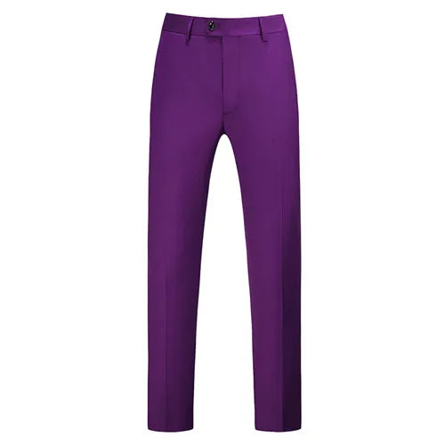 2026 New Men's Middle Waist Pants, 25 Color Choice, Elegant Office Men Trouser, Modest Green Pink Yellow Asian Size M-6XL