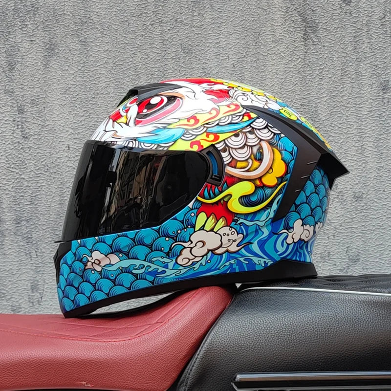 LVS Full Face Helmet Casco Moto Capacete Motorcycle Helmet Racing Kask Casque Moto Full Face Kask Downhill DOT