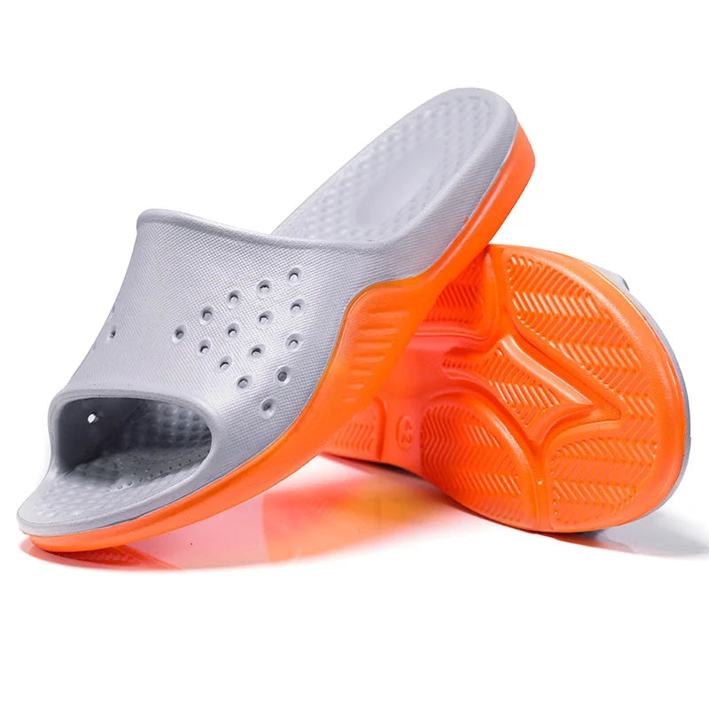 Plus Big Size 49 50 51 52 53 54 Mens Slide Slippers Flat Rubber Sandals Summer Beach Slides Outdoor Indoor Home Shoes