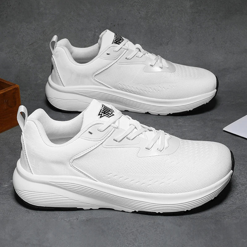 Men's breathable casual sneakers four season new soft sole outdoor racing running shoes students' lightweight speed sports shoes