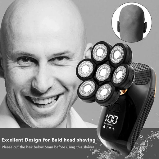 New Shaver For Men 7D Independently 7 Cutter Floating Head Waterproof Electric Razor Multifunction USB Charge Trimmer For Men