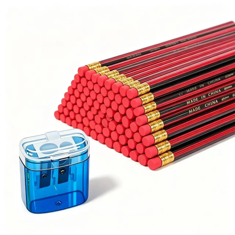 Hexagonal Wooden HB Pencils Non-toxic Graphite Pencil for Kids Primary School Writing Sketch Drawing Stationery Wholesale