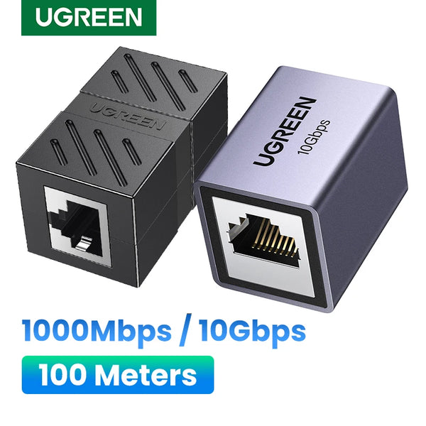 ឧបករណ៍ភ្ជាប់ UGREEN RJ45 Network Ethernet Extender Extender សម្រាប់ខ្សែ Cat7 Cat6 Cat5e Ethernet Adapter Gigabit Female to Female