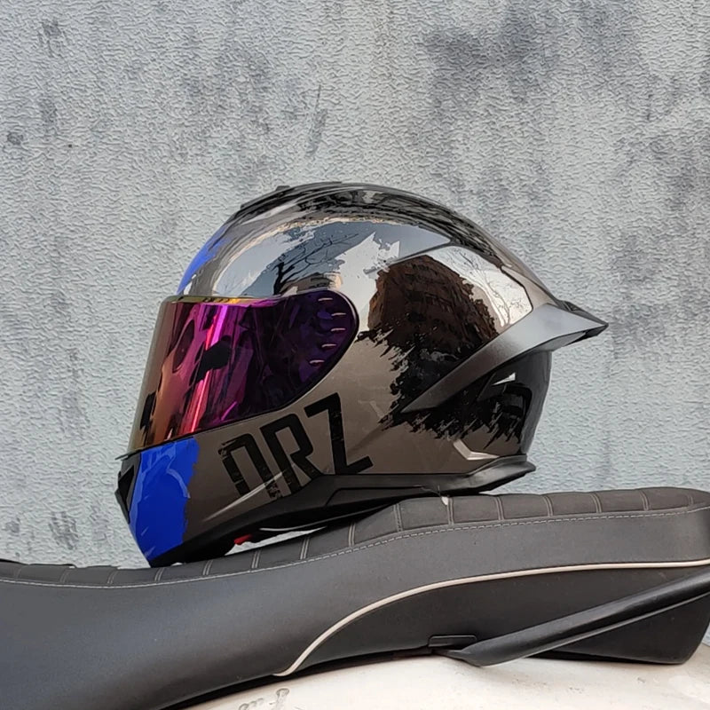 Full face motorcycle helmet double shield racing motorcycle helmet funda casco moto