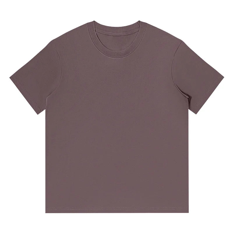 DUKEEN 8.1Oz 230gsm Men's Pure Cotton T Shirts 2025 Summer New Oversizes Solid Color T-Shirts for Men and Women Customizable