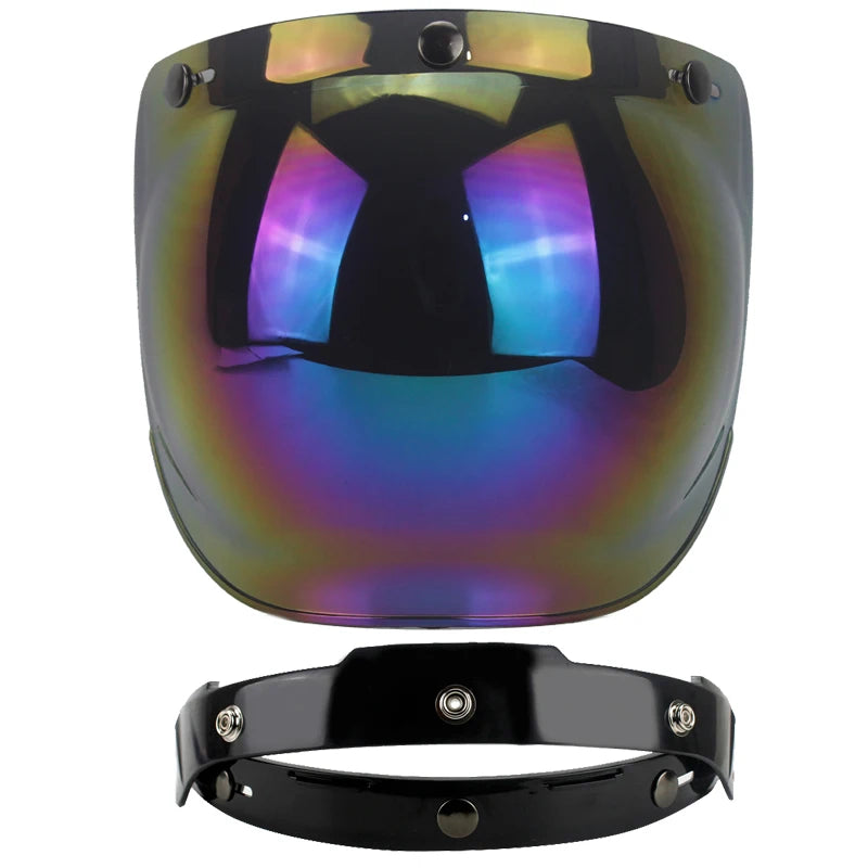 Motorcycle helmet sun shield / 3/4 motorcycle helmet lens bubble sun visor / retro helmet lens windshield / 12 colors optional