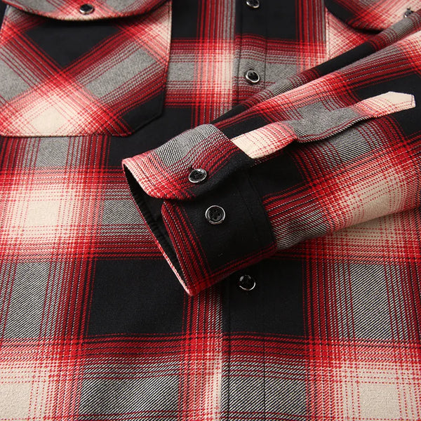 New Winter Men's Long-Sleeve Hooded Fleece Shirt—a Stylish, Casual, and Warm Plaid Shirts.