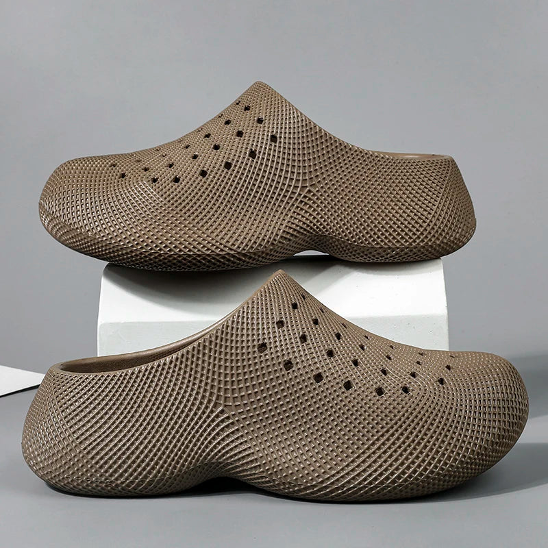 Platform Hole Shoes Soft EVA Slippers One Band Mule Clogs Non-slip Beach Water Shoes Casual Walking Slippers for Lovers