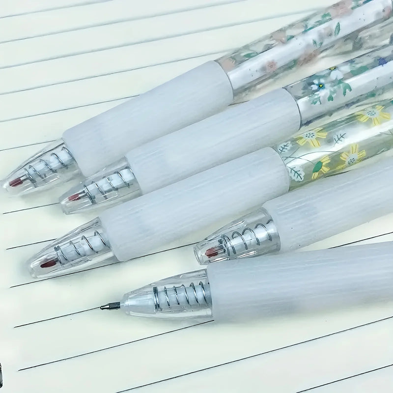 retractable gel ink pens - 0.5mm, quick-drying black refill,  for writing smoothly in diaries and office stationery gel pens