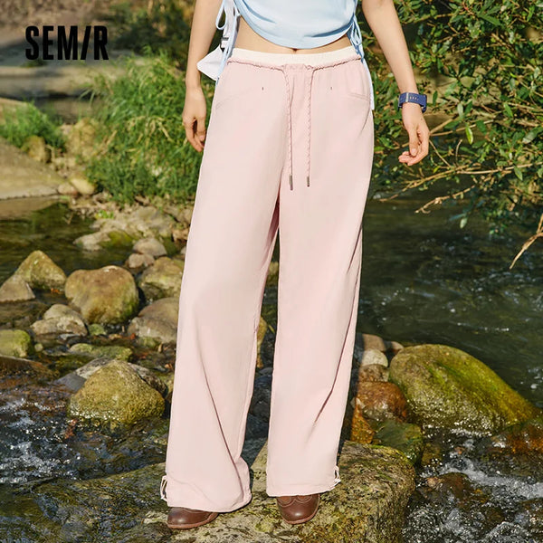 ខោស្ត្រី Semir ពណ៌ 2026 ប្លុកខ្សែចងការពារកាំរស្មីយូវី ស្ងួតរហ័ស ជើងធំ រចនាប័ទ្មទីក្រុង ធម្មតាប្រចាំថ្ងៃ ទន់ មានផាសុកភាព