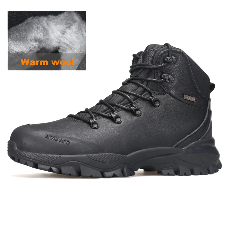 HUMTTO Outdoor Snow Men's Sports Shoes Warm Hiking Shoes for Men Winter Camping Trekking Boots Non-slip Safety Work Sneakers Man