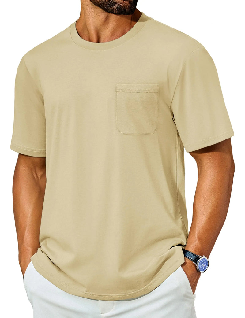 TACVASEN Men's Quick Dry T-Shirt UV Protection Short Sleeve Summer Tee With Pocket Breathable  Hiking Fishing Performance Top