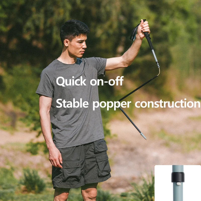 Naturehike Lightwind Ext-Carbon Fibre 4-Section Folding Hiking Poleultra-Lightweight And Quick-Opening Portable Walking Poles