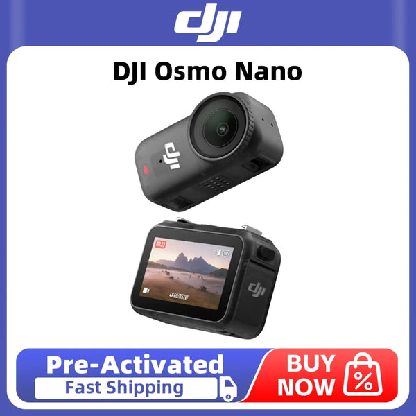 DJI Osmo Nano Standard Combo 1/1.3" Sensor 4K/60fps &143° Wide FOV Dual DJI Microphones Direct Connection IPX4-Rated Vision Dock