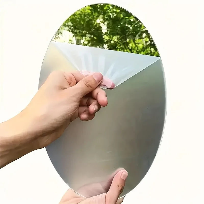 1PC Self-Adhesive Acrylic Bedroom Makeup Mirror Wall,Decoration Soft Mirror Sheet,for Bedroom,Bathroom,Living Room