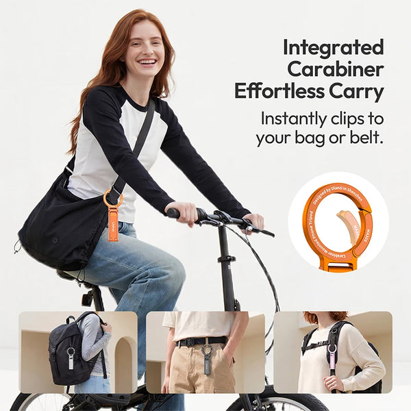 ជើងទម្រទូរស័ព្ទ Ulanzi MA30S Carabiner ជើងទម្រទូរស័ព្ទម៉ាញេទិកពីរ សម្រាប់ iPhone 17 16 15 Pro Max Android Vlog Live-Stream