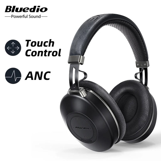 Bluedio H2 Wireless Bluetooth Headphones ANC Wireless Headset HIFI Sound Step Counting SD-Card Slot Cloud APP Earphone For MP3 Black CHINA