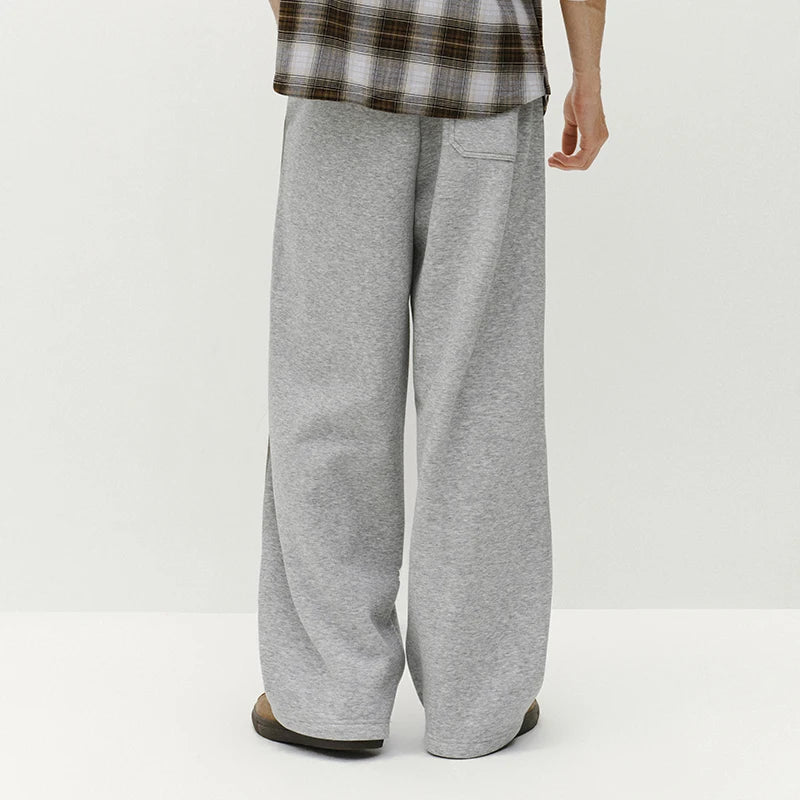 Semir Men Pants Fleece Lined Loose Fit Straight Leg Retro Style 2026 Winter Comfort Fit Everyday Style Full Length