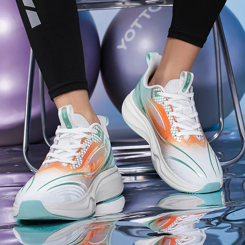 Parent-child racing running shoes Four season soft-sole men's speed sneakers fashion light breathable outdoor casual sports shoe